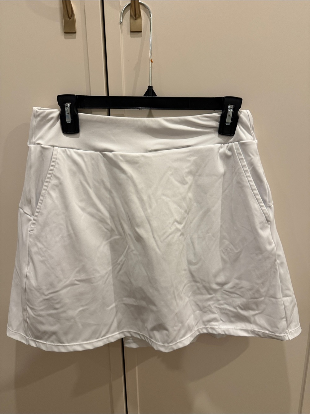 Renwick Women's White Athletic Skort with ruffles